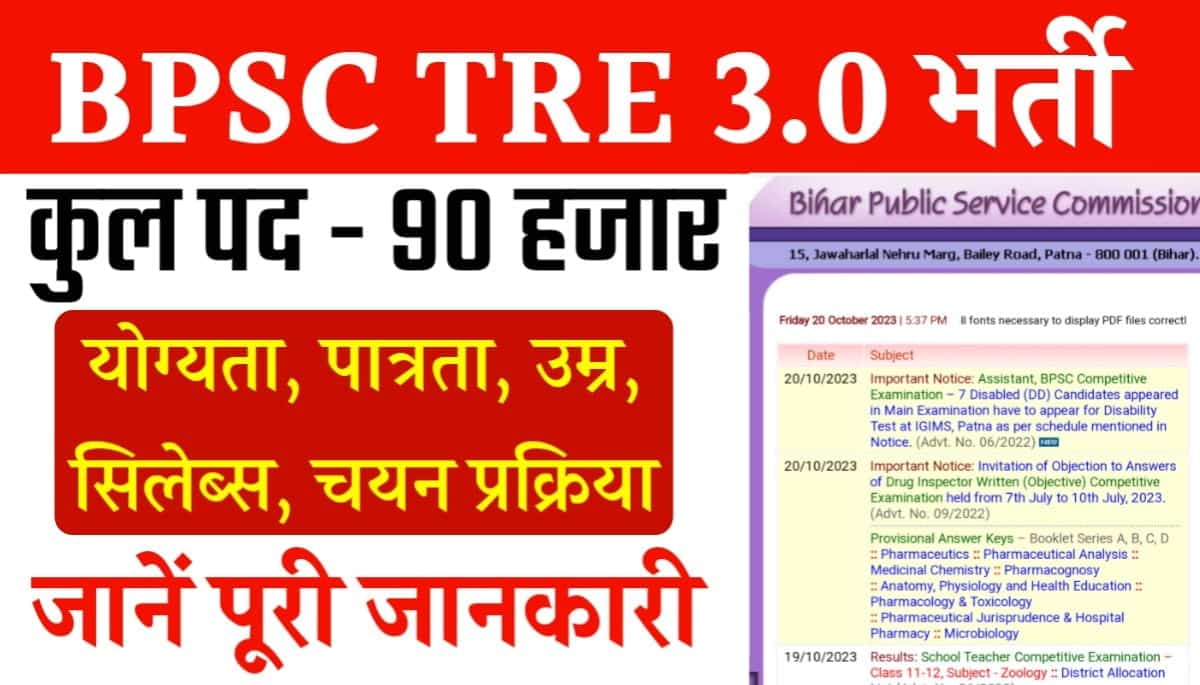 Bpsc Tre Vacancy Online Apply Date Eligibility Criteria